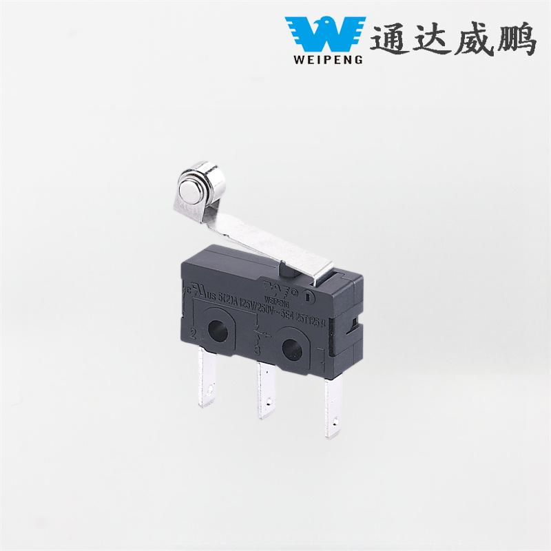 Micro-interrupteur à 3 broches résistant aux hautes températures 5A 125V/250V avec rouleau pour équipement industriel