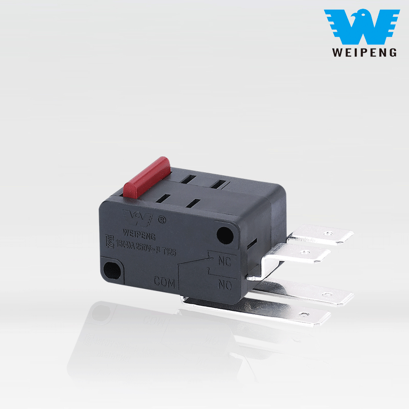 Commutateur de machine de nettoyage à réinitialisation de course intégrée à double liaison