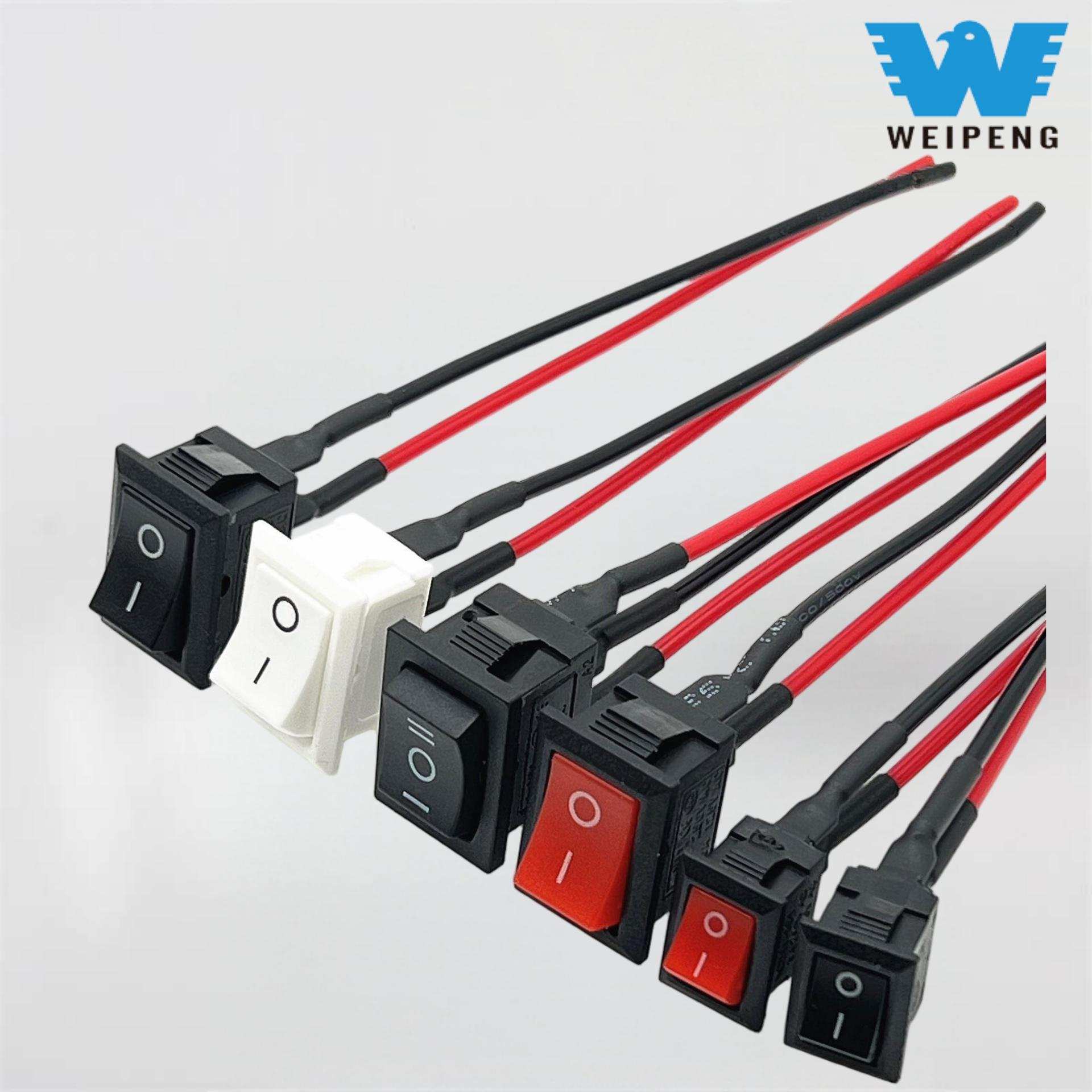 Kcd1 commutateur de type navire 21*15 borne à souder avec fil
