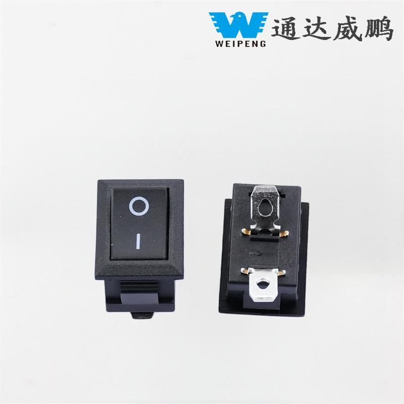 Kcd115*21mm bord incliné jambe pliée interrupteur à bascule d'alimentation 6A à deux positions