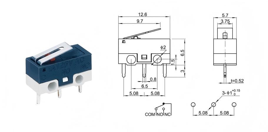 Commutateur de souris de verrouillage de porte intelligent