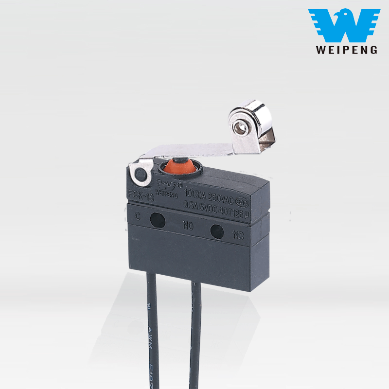 Micro-interrupteur étanche avec fils et leviers