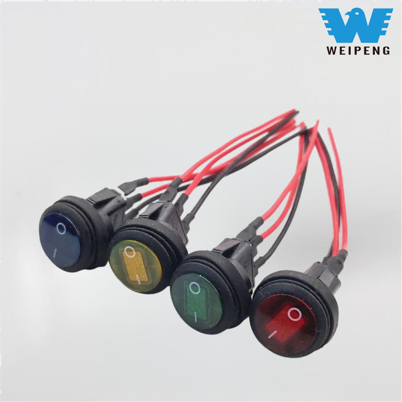 Weipeng interrupteur de bateau rond étanche avec fil